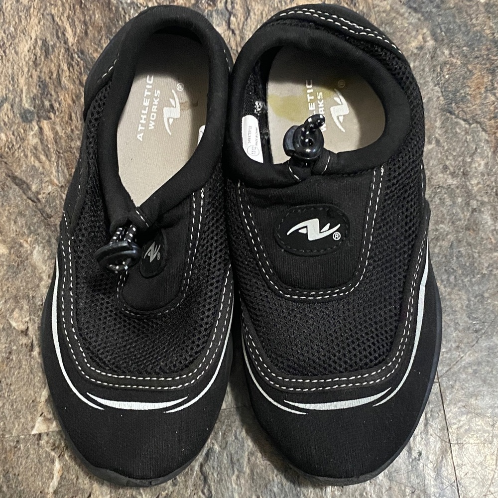 Athletic Works Kids Black Water Shoes